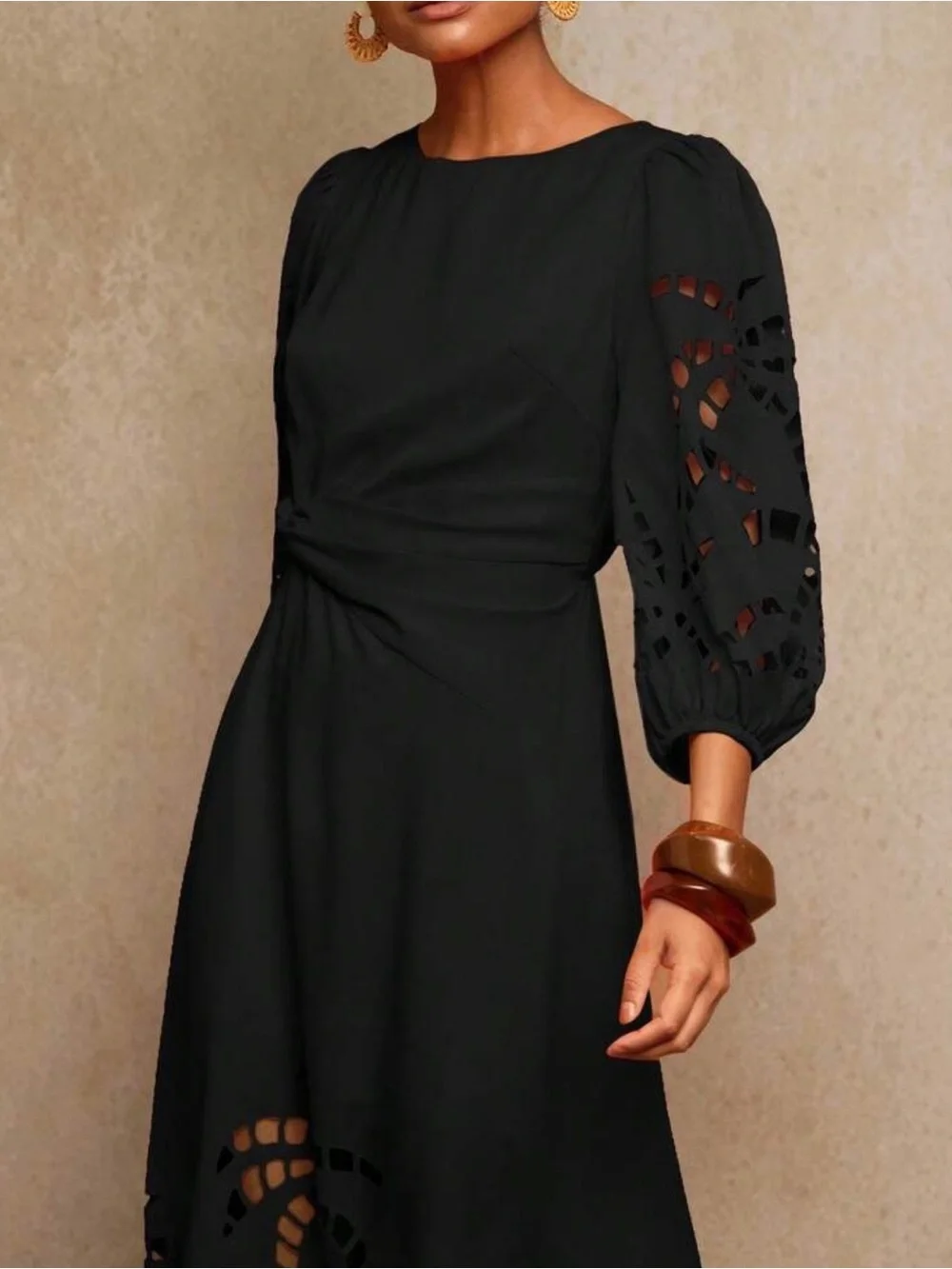 EUC SHEIN Laser Engraved Dress